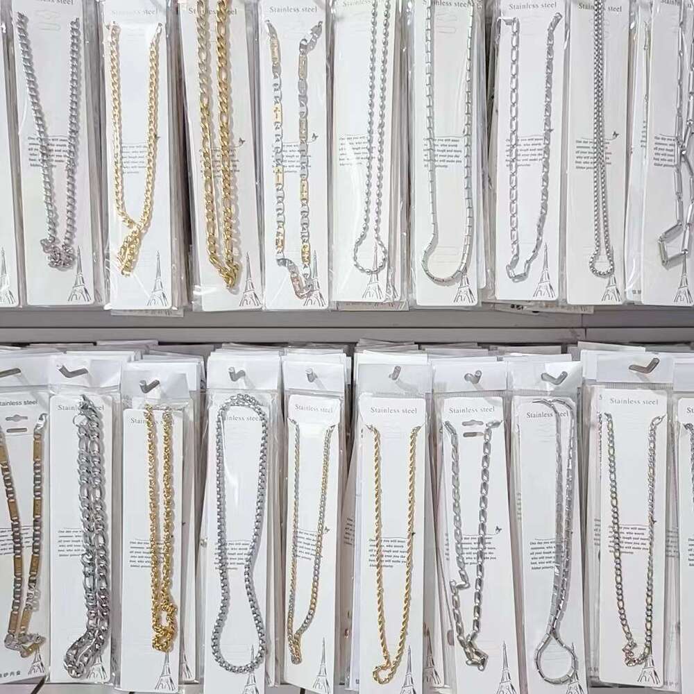 New Special Price Cuban Men's Trendy Fashion Trend Titanium Steel Necklace High Quality Color Retention European and American Hip Hop Chain