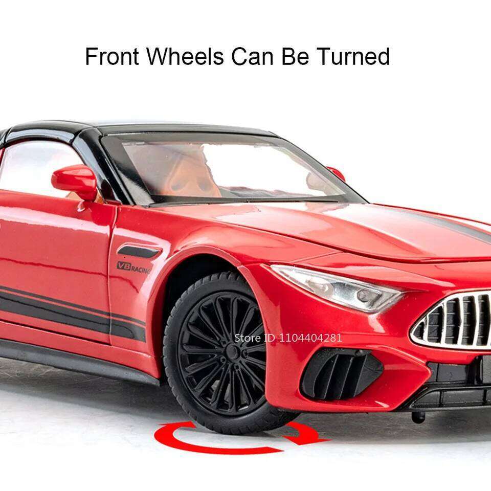 1:22 Scale SL63 G800 Model Miniature Car Toys Diecast Alloy Vehices Front Wheel Steering Sound Light Pull Back Models Adult Gift Z260306