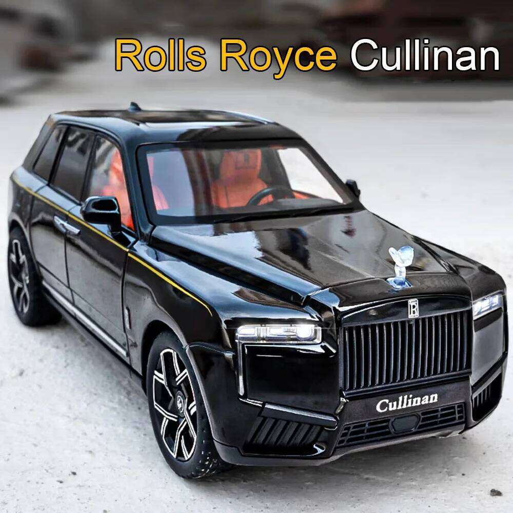 1:24 Alloy Rolls Royce Cullinan XM Model Diecast Toys Cars 6 Doors Opened Vehicles Pull Back Light Music Miniature Car Kids Gift Z260307