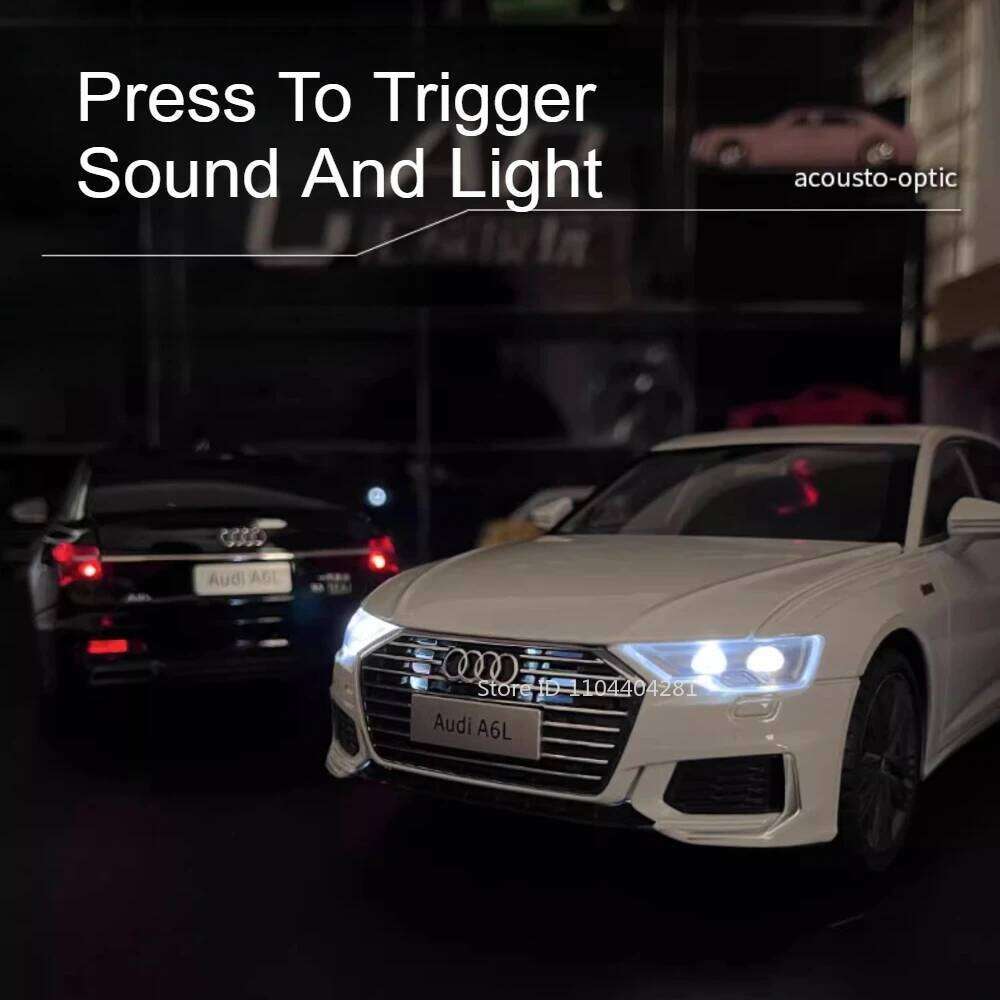 1:18 A6L Honda Accord Models Toys Cars Doors Opened Wheels Turned Vehicles Light Music Miniature Model for Boys Decoration Gifts Z260306