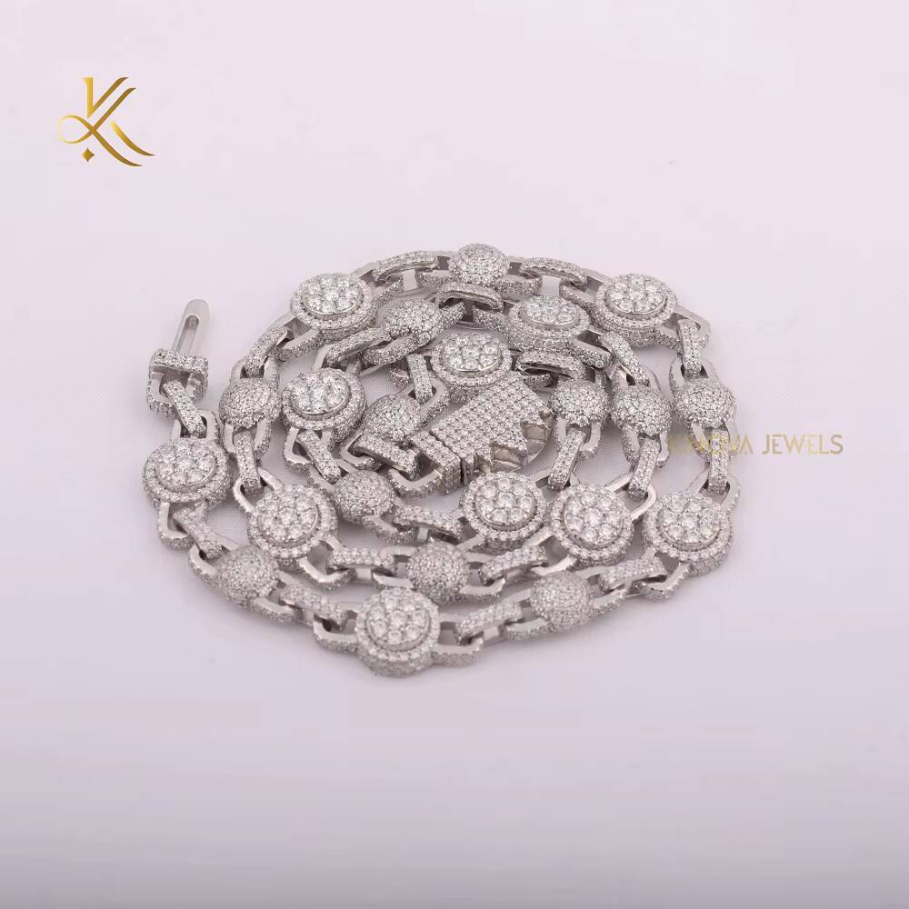 Street Style Hip Hop Neck Chain Created With Radiant Moissanite Diamond Inspired Sparkle For Durable And Fashionable Appeal