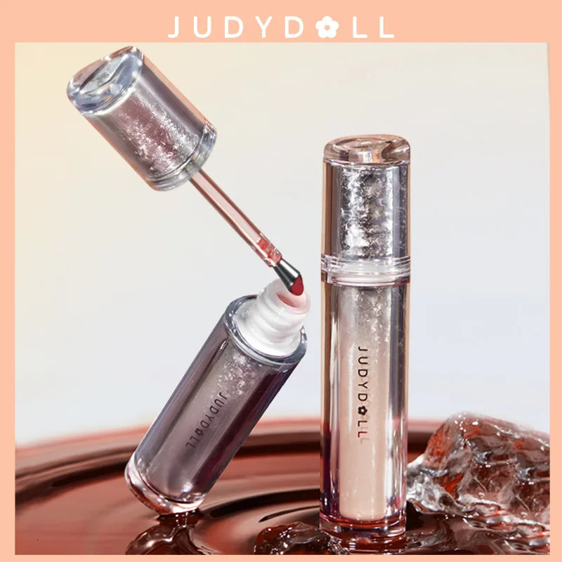 Judydoll Lip Glaze Mirror Shine Watery Lipstick Non-Stick Cup Long Lasting Moisturising Lip Tint Waterproof Makeup Cosmetics 260304