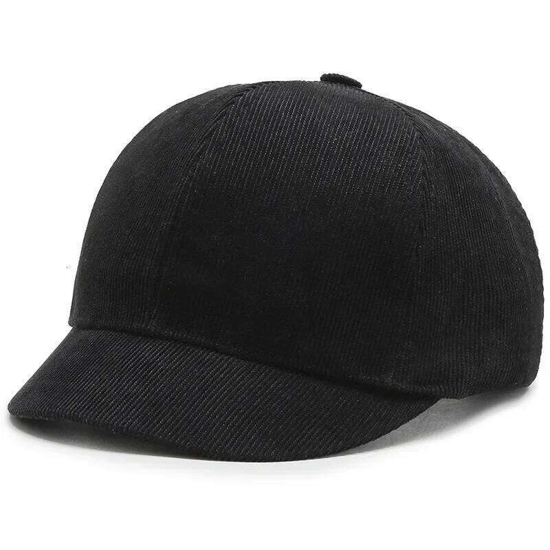 Men's Short Baseball Casual Solid Corduroy Soft Top Cap Small Brim Snapback Caps for Women Bone Gorras Dad Hat Y260304
