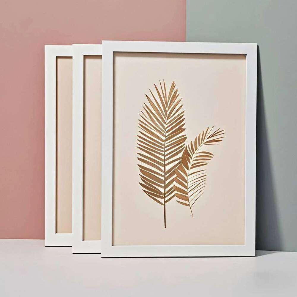 3pcs Black White Apricot A4 A3 Solid Wood Photo Mounted on The Wall or Desktop Poster Frame Comes with Hardware H260306