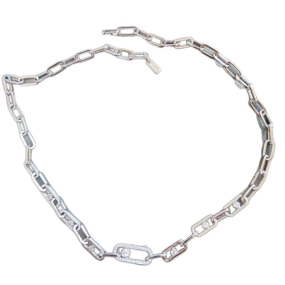 Exclusive cross-border supply: Mei's necklace for women, European and American style, interlocking sliding geometric fashion high-quality collarb