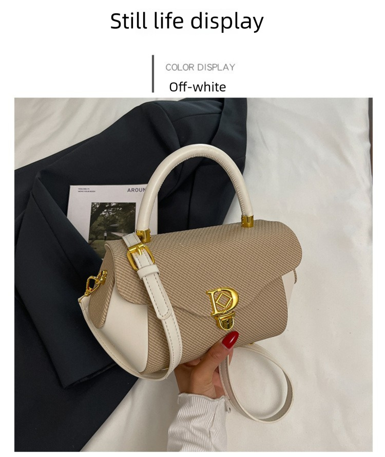 Free Shipping Designer Bags Imported Portable Square Bags Women's New Korean-style Patchwork Trendy Crossbody Bags High-end Niche Luxury Single-s