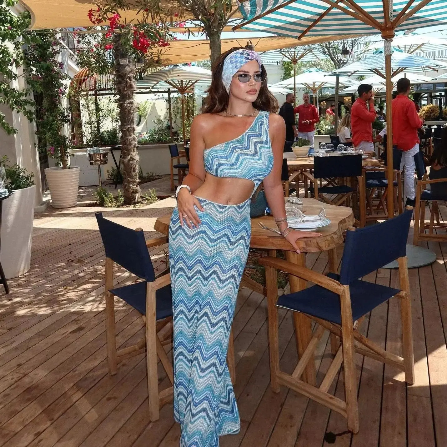 Print Floral One Piece Swimsuit Women Padded Swimwear Bandage Cut Out Mnokini Bathing Suit Summer 260306