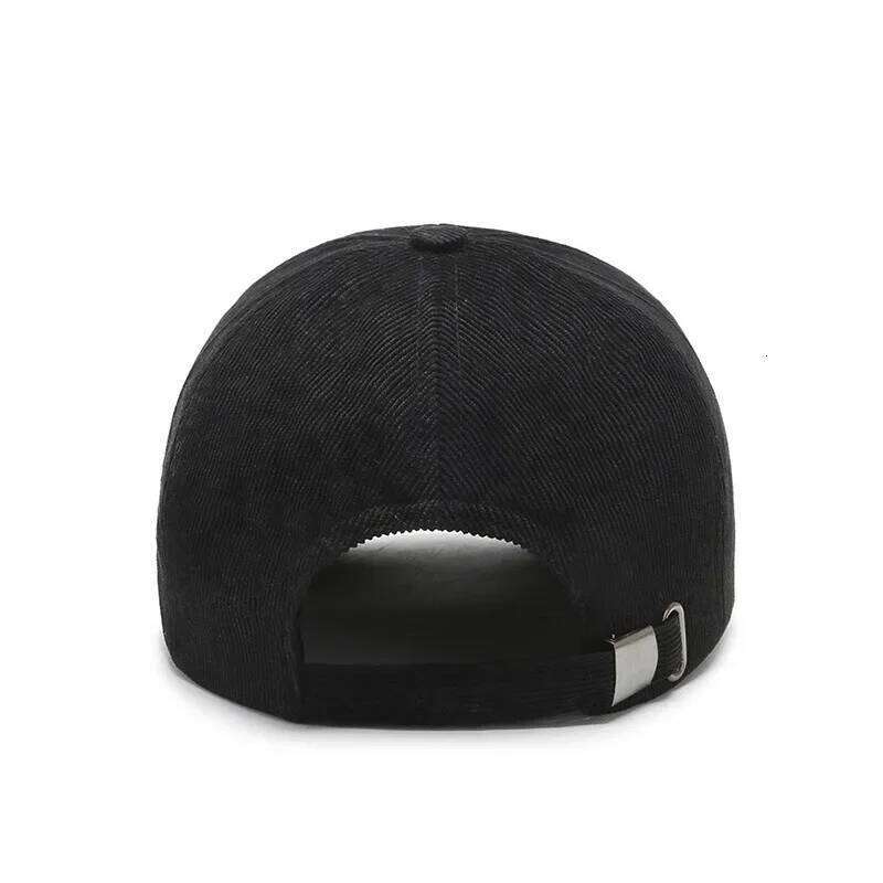 Men's Short Baseball Casual Solid Corduroy Soft Top Cap Small Brim Snapback Caps for Women Bone Gorras Dad Hat Y260304