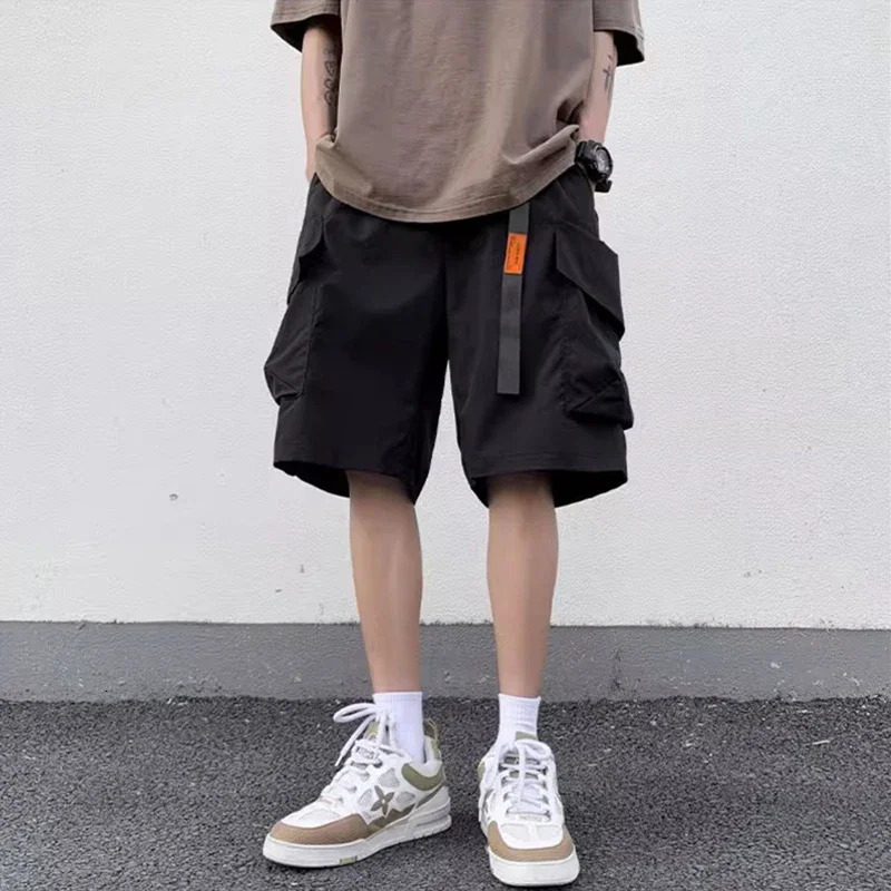 Summer Mens Functional Cargo Shorts Multi-pocket Baggy Gym Short Sweatpants Y2K Streetwear Bermuda shorts Masculina 260306