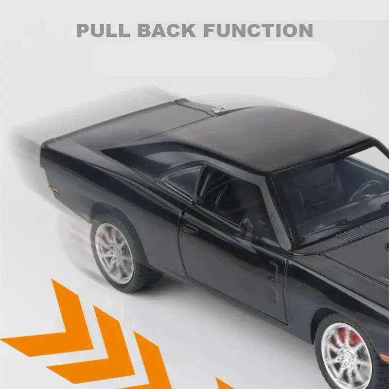 1:24 Dodge Charger Alloy Musle Diecast & Toy Metal Vehicles Sports Car Model Simulation Sound And Light Childrens Gift Z260306