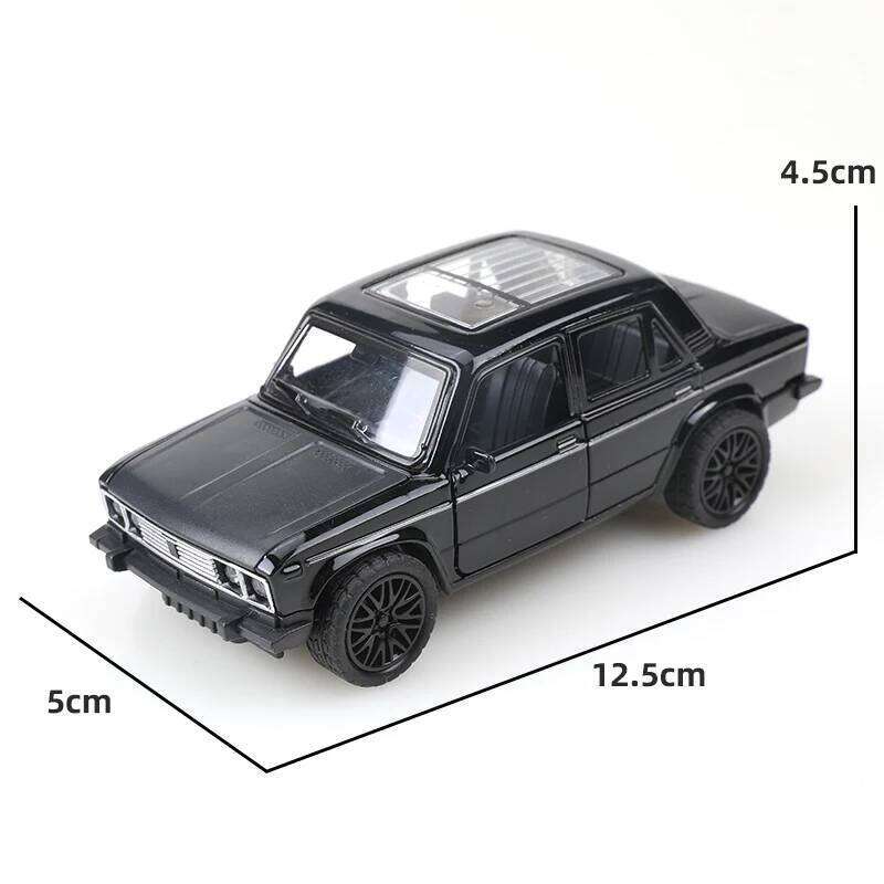 bagged1:36 Alloy Model Simulation LADA Russia Vehicle Pull Back Car Ornaments Collection Toys For Boy Children Z260306
