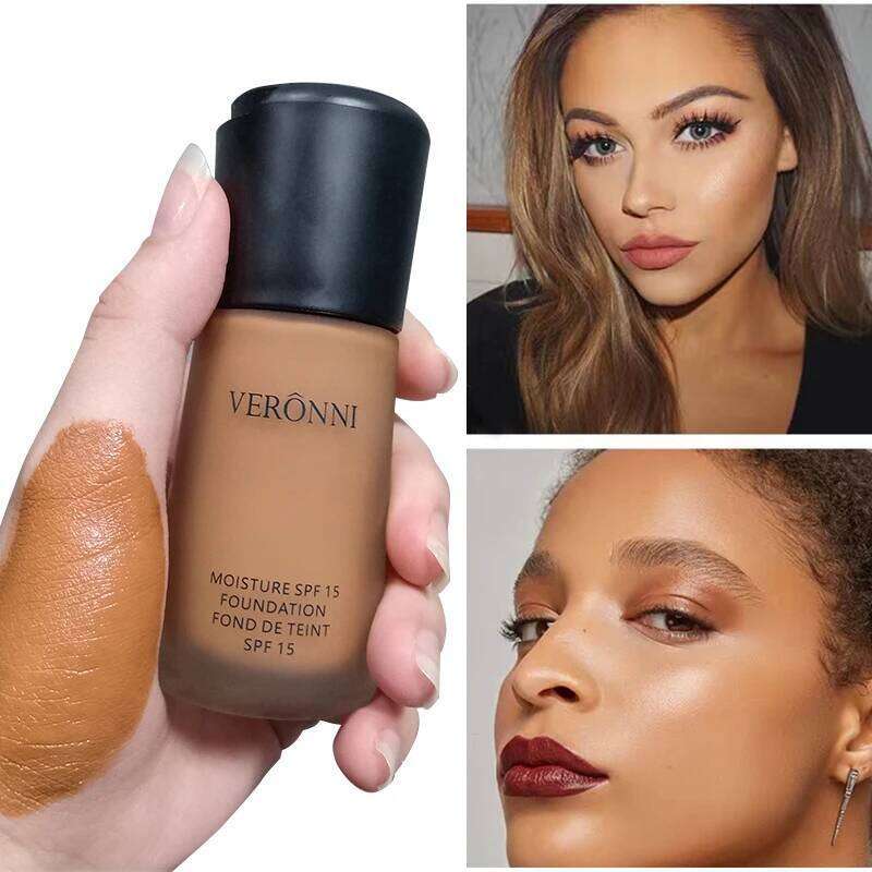 Matte Liquid Foundation Oil Control Concealer BB Cream Waterproof Lasting Full Coverage Natural Face Base Professional Makeup 26L0306
