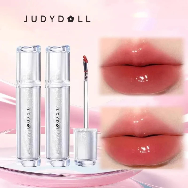 Judydoll Lip Glaze Mirror Shine Watery Lipstick Non-Stick Cup Long Lasting Moisturising Lip Tint Waterproof Makeup Cosmetics 260304