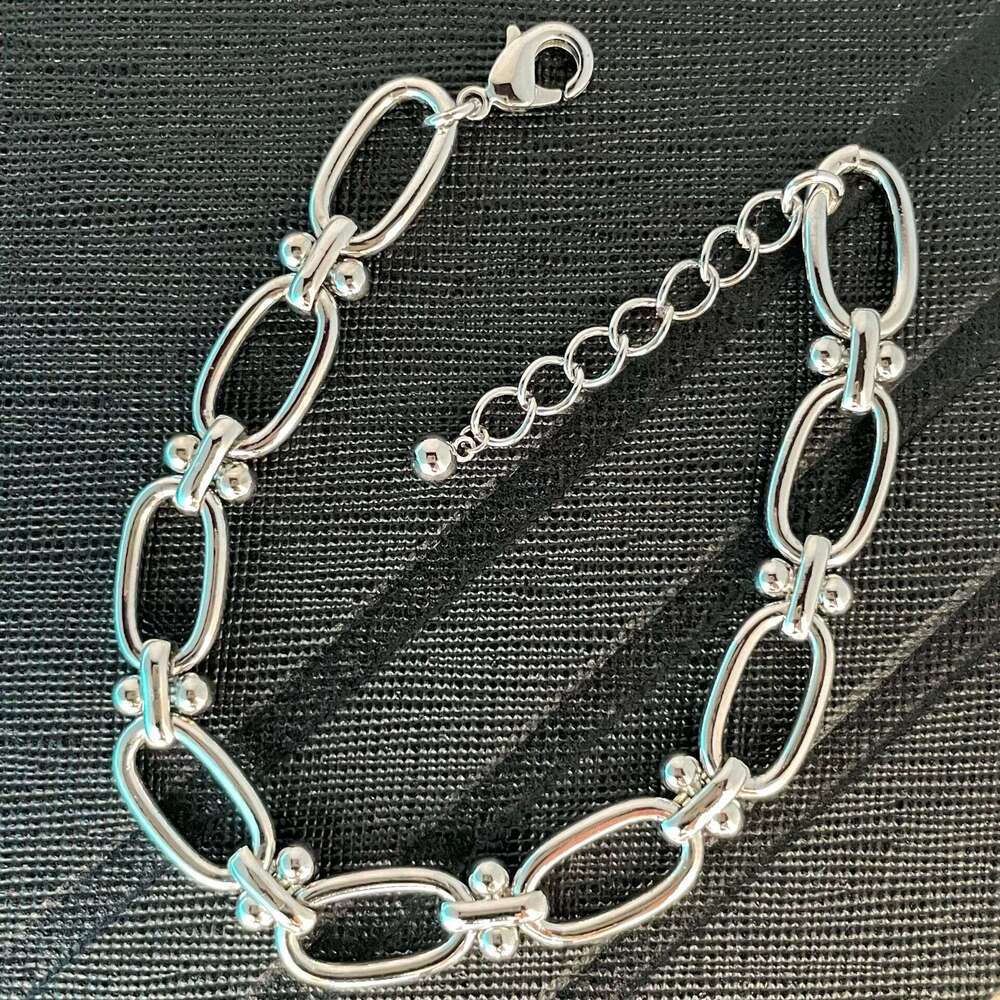 High Color Retention Copper Gold-Plated Niche High-End European and American Cross-Border Fashion Bracelet Personality Cuban Chain Hip-Hop Jewelry