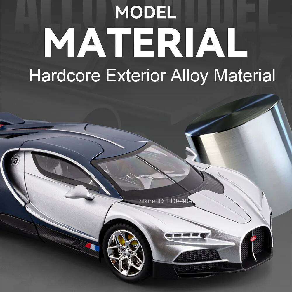 1:24 Tourbillon Valkyrie Miniature Toys Model Diecast Alloy Sport Car Front Wheel Steering Sound Light Pull Back Vehice Ornament Z260307