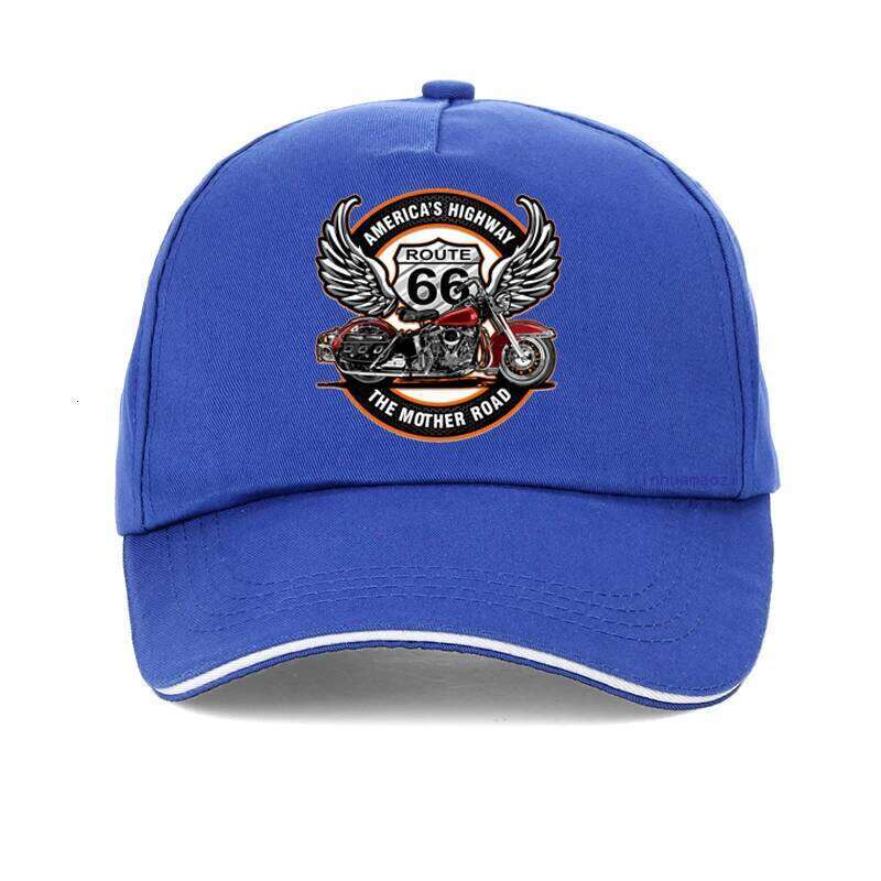 Americas Highway Route 66 Bonnet Hats Motorcycle golf Hat cool Goth Summer Men Women Adjustable snapback hats Y260304