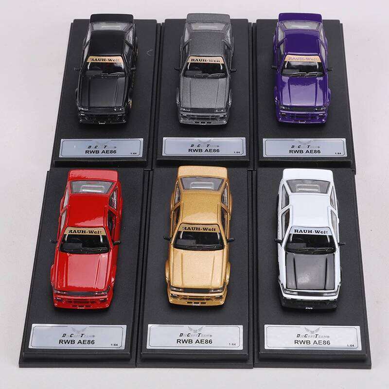 DCT 1:64 RWB AE86 Corolla Levin GT-Apex Alloy Model Car Z260306