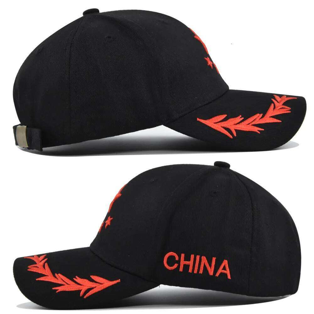 Baseball Snapback Hat China flag Letters embroidery Pentagram Sun hat Spring Autumn baseball cap Hip Hop Fitted Cap Y260304