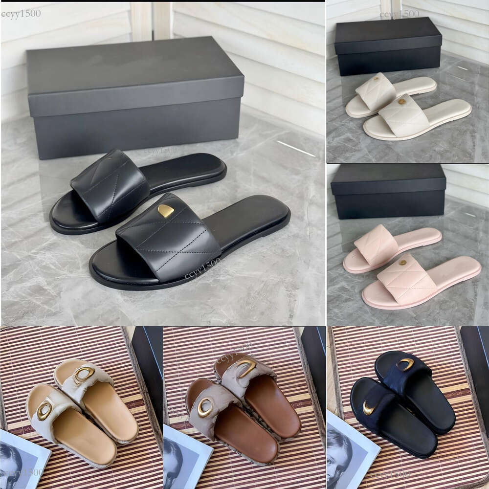 Designer Flat Scuffs Calfskin Cosy Slipper Mules Denim Letter Printing Mens Comfort Casual Shoes Roman sandals and beach shoes flip-flops TOP AAA