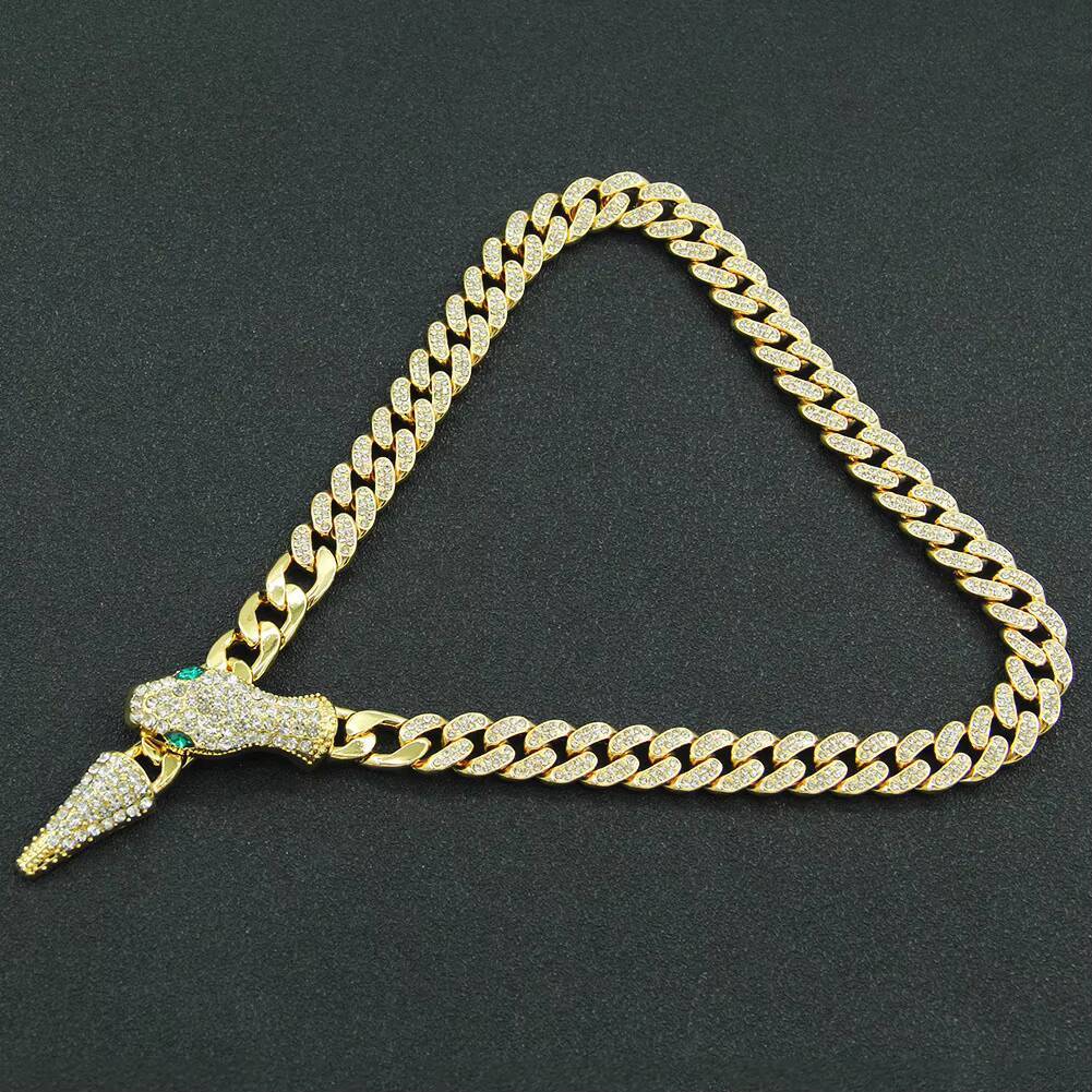 Non Tarnished Fashion White Gold Hip Hop Iced Out Moissanite Hip Hop Jewelry Cuban Chain Necklace for Men