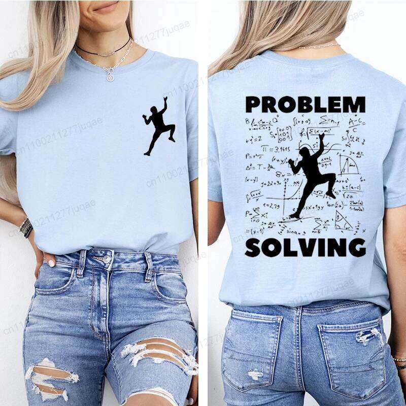 Print Sports Fashion Casual Short Sleeve T-shirt Problem Solving Math. Rock Climbing Graphic Tshirts Women Clothes T Shirt XJ260306 XJ260306