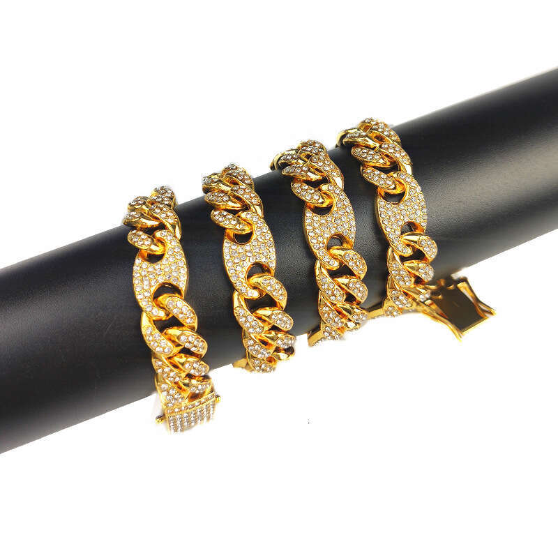 New pig nose coffee bean Cuban chain 12mm 20mm high-quality box clasp color-blocked personalized bracelet necklace