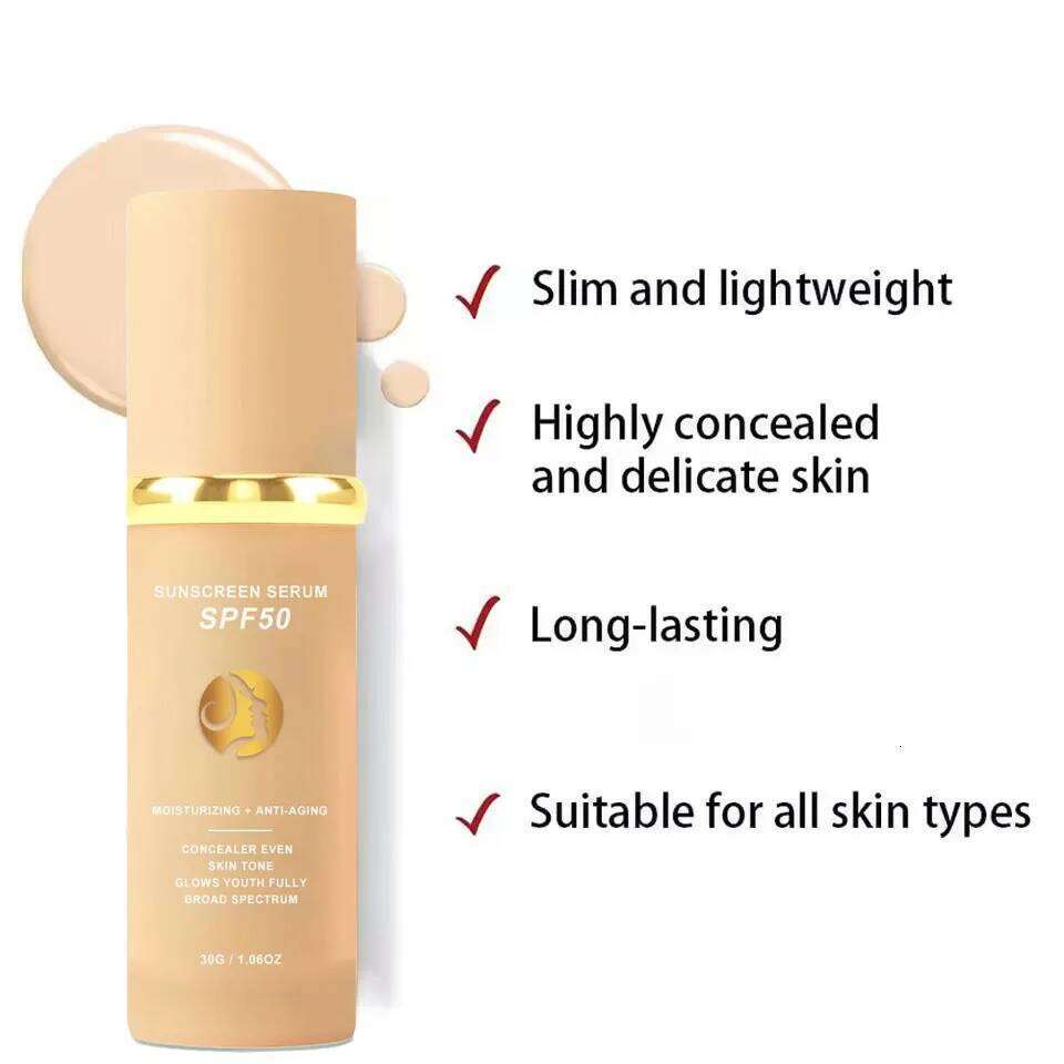 4-in-1 Makeup 4 In 1 Foundation Light Sunscreen Serum Liquid Hydrating Full Coverage Concealer SPF 50 26L0306