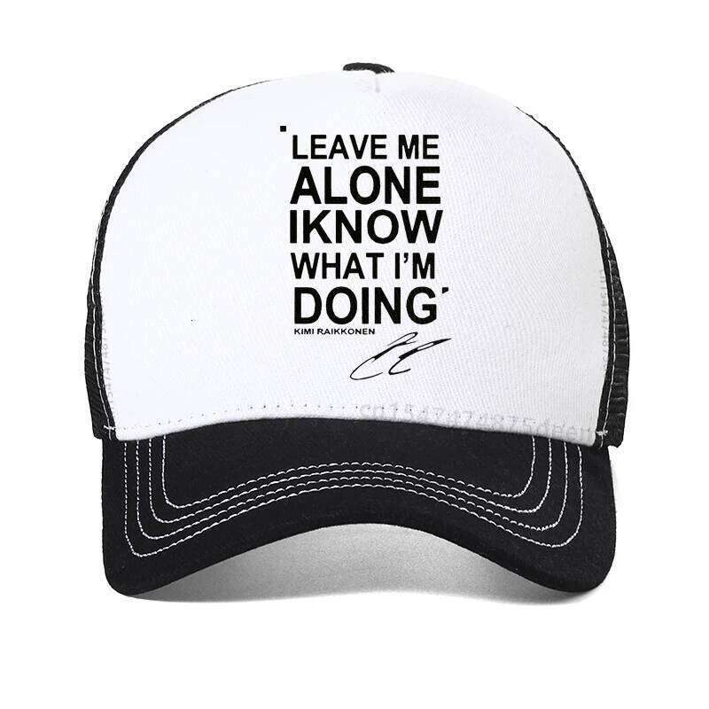 REM LEAVE ME ALONE KNOW WHAT I AM DOING KIMI RAIKKONEN men hat New Fashion High Quality Mesh Breathable Baseball Cap Y260304
