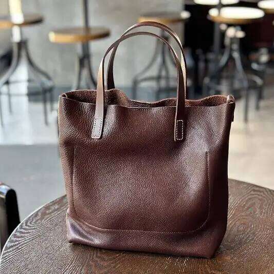 TAURUSCIAGA 2025 New Japanese Vintage Cowhide Handbag Female Fashion Trend Temperament Commuter Leather Shoulder Crossbody Bag Noble Temperament Bag