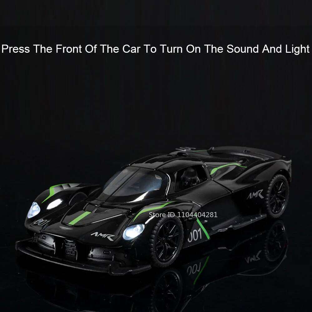 1:32 Valkyrie Vulcan Alloy Sports Model Toy Diecast Metal Door Opened Sound Light Pull Back Miniature Car Boy Christmas Gift Z260306