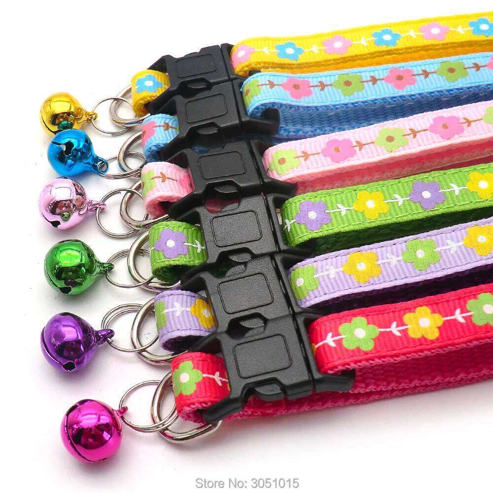 100Pcs Wholesale Colorful Collar Adjustable Pet Dog Necklace Durable Puppy Pug Bulldog Collars For Small Dogs Bamubi