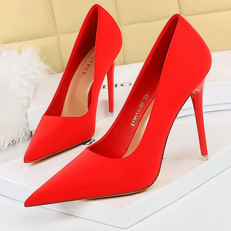 BIGTREE Shoes Satin Women Pumps 2026 Purple High Heels Fashion Women Shoes Stiletto Party Shoes Women Heels 260306