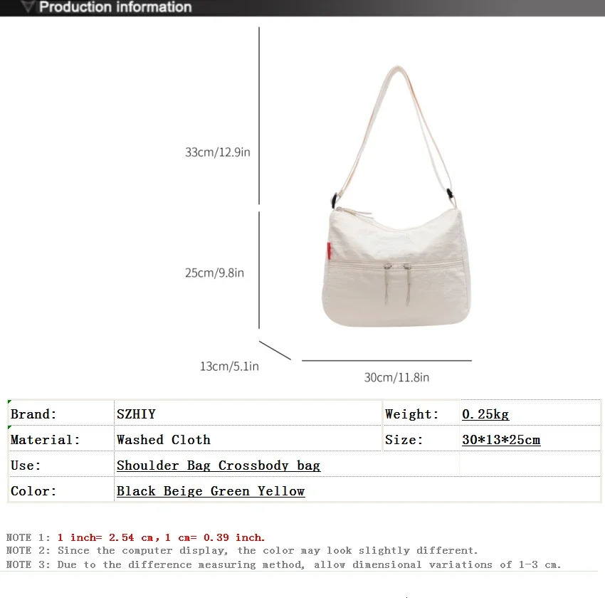 Washed Cloth Shoulder Bag Fashionable Women Travel Pocket Multi Pocket Waterproof Diagonal Cross Bag Casual Soft School Sacoche 260306