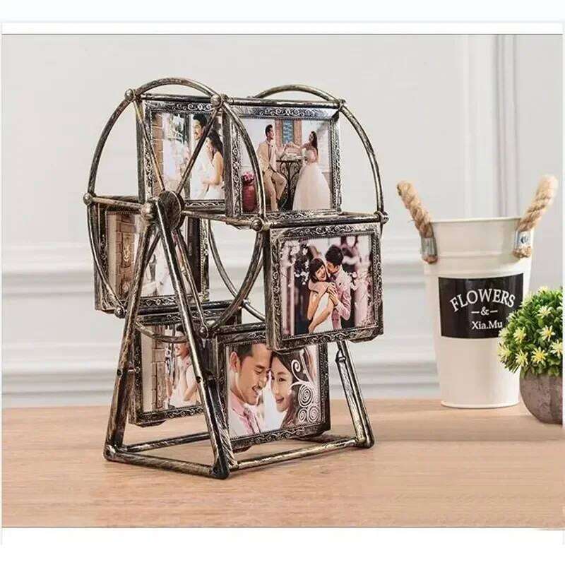 Rotating Windmill Ferris Wheel 5-inch Children's Photo Display Picture Frame Decoration Living Room and Bedroom H260306