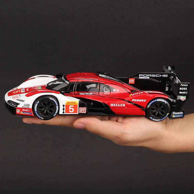 Bburago 1:24 Porsche 963 Alloy Car Model 911 918 Diecast Vehicles Toy Collection Miniature Die Cast Toys Z260306