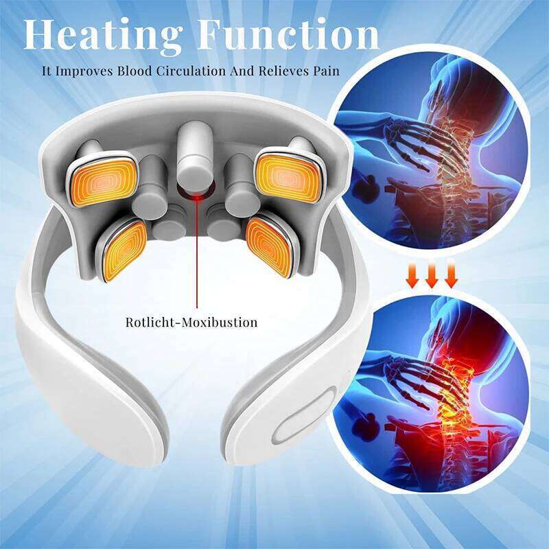 Electric Vibration Masssger Low Frequency Pulse Cervical Rechargeable Smart Neck Massager Hot Compress Massage 26Y0307