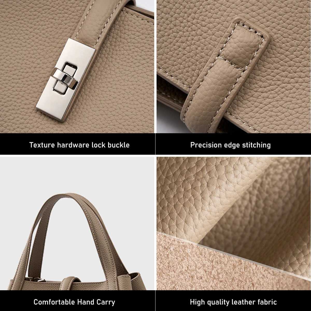 FOXER Genuine Leather Womens Handbag 2026 Fashion Female Bucket Bag Design Shoulder Bag Versatile Crossbody Purse H260306