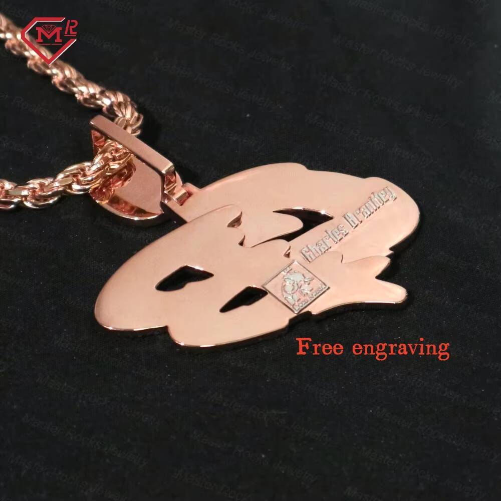 Custom Moissanite Pendant Men Rapper Jewelry Hip Hop VVS1 Diamond Letters Name Custom Moissanite Pendant