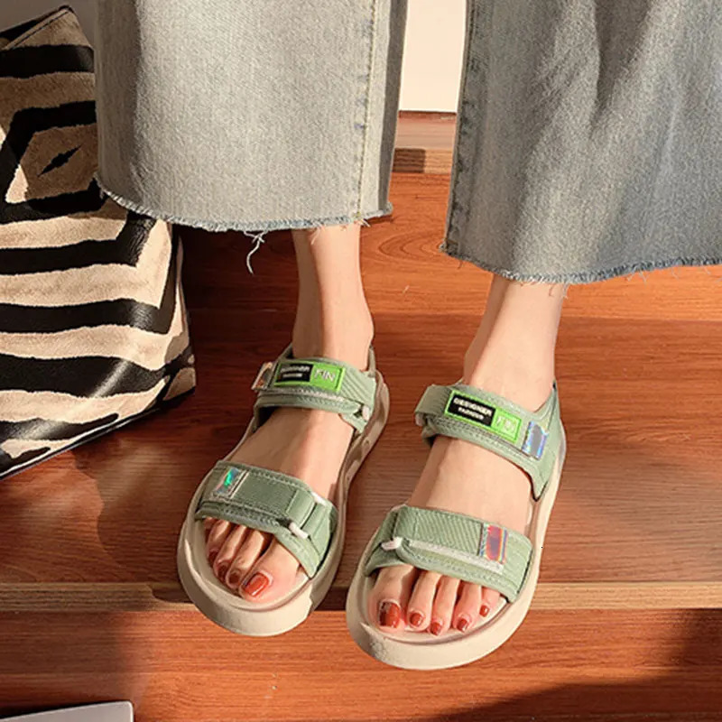 Womens Sandals Fashion Thick Soled Non Slip Comfortable Outer Wear Seaside Sandalias for Summer Buckle Strap Beach 260306
