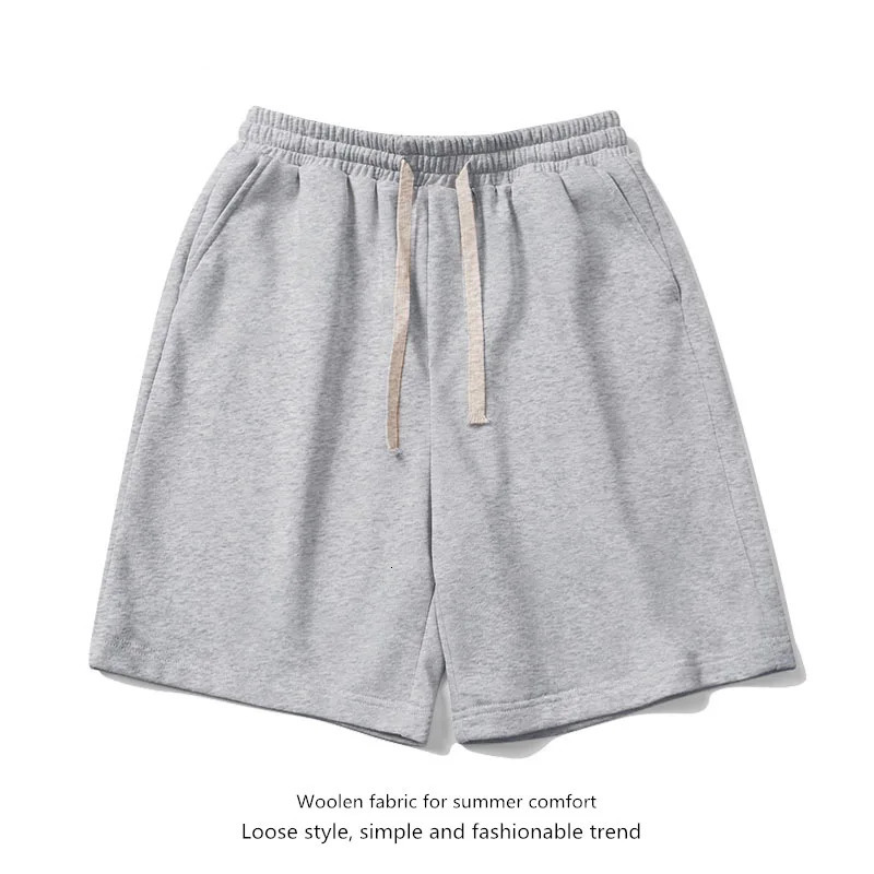 European shorts for men plus size for middle-aged and young loose and versatile five quarter pants breathable beach pants studen 260304