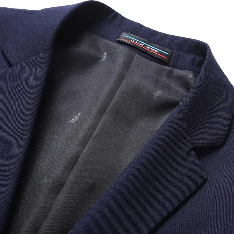 Blazer Mens Fashion Business Solid Color British Style Professional Work Groom Wedding Dress Man Blazer Jacket 260306