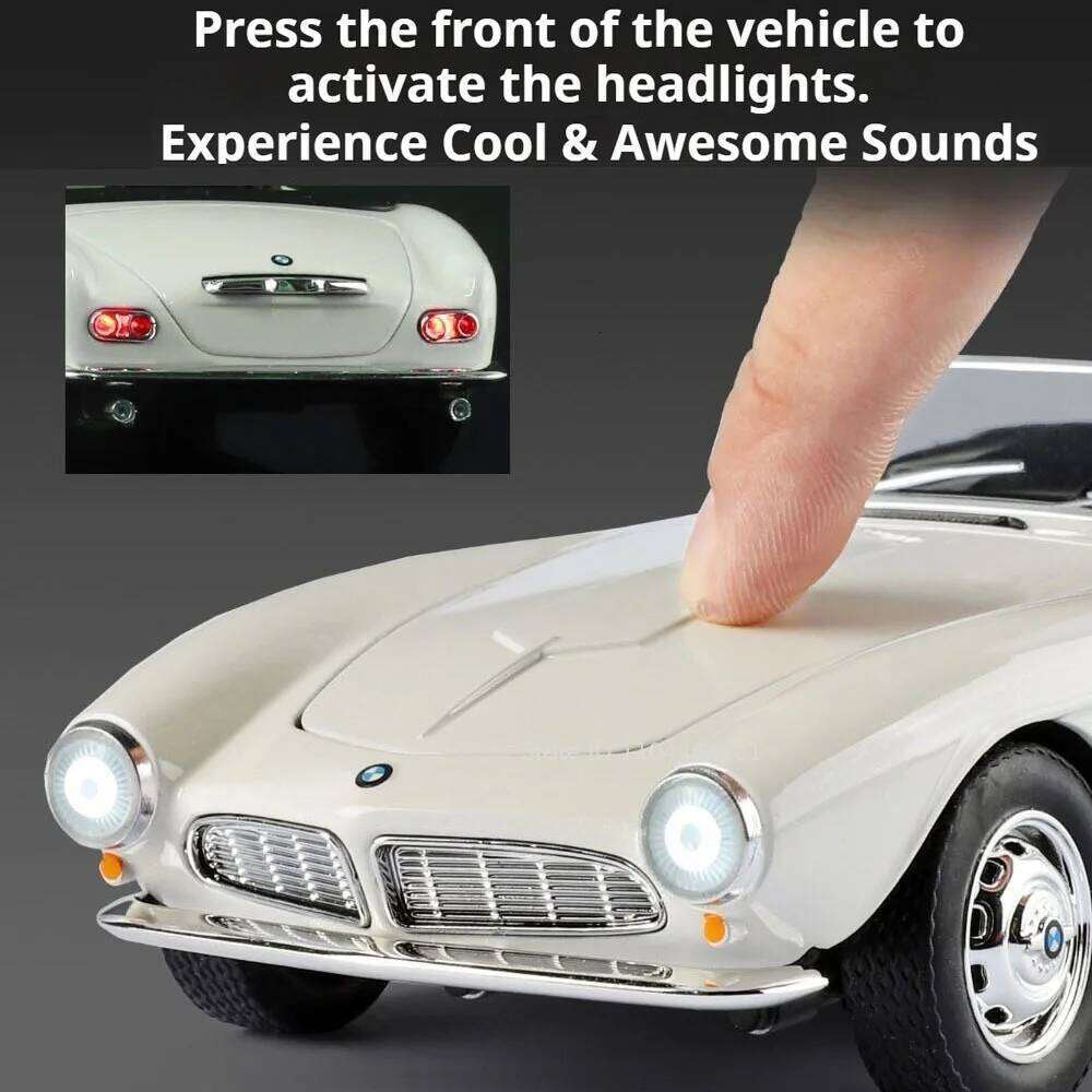 1:24 507 M3 Miniature Model Diecast Alloy Toys Sports Car Doors Opened with Sound Light Pull Back Vehice Decorative Collectibles Z260307