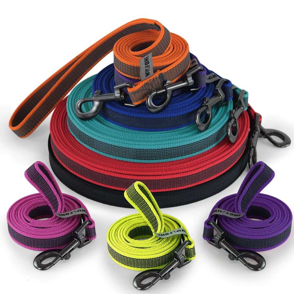 5M/10M/15M Medium small Long Dog Leash Latex Silk Easy and Convenient Training Big Dual color dog leash 10 meters 26Y0301