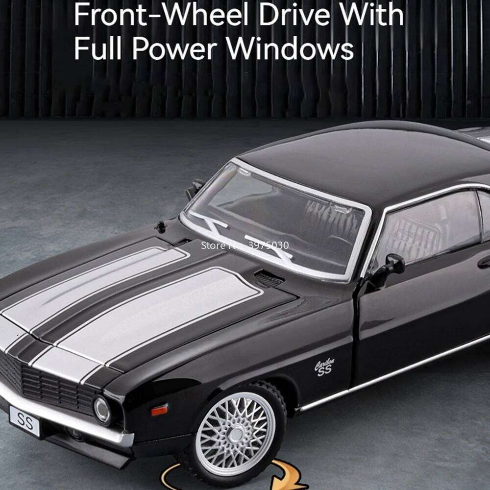 1:32 Camaro SS Santana Cars Alloy Toys Diecast Models Wheel Pull Back with Light Sound Miniature Vehicles Boys' Festival Toy Z260306