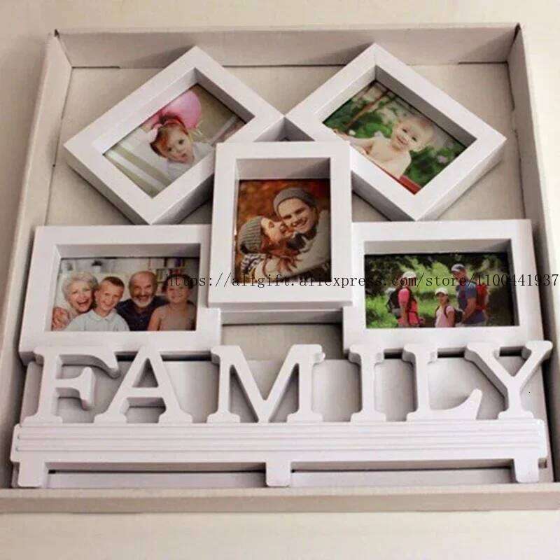 5-hole 6-hole Exquisite Photo Frame Home Living Room Table Decoration Ornaments H260306