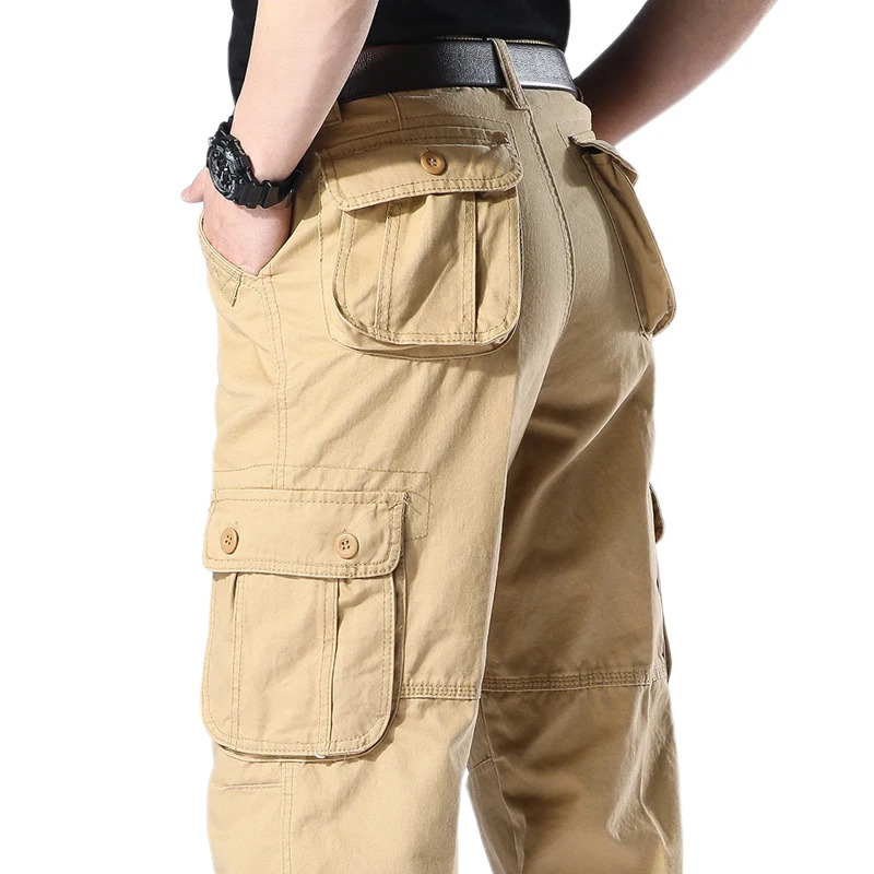 Mens Camo Pants Tactical Cargo Pants Pure Cotton Overalls Camouflage Loose Work Wear Sports Climbing Sweatpants Heavy Weight 260305