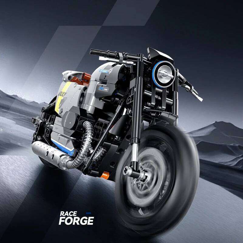 1:8 Motorcycle Building Blocks Sets Racing Retro Motorbike Racer Bricks Technical STEM Toys Christmas Gifts for Boys Kid Adult C260306