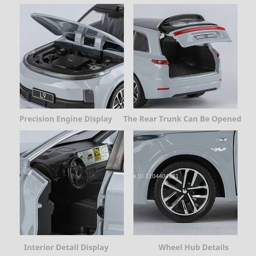 1:32 LEADING IDEAL L9 BYD U8 Alloy Diecast Models Toys Cars Sound Light Pull Back Doors Opened Miniature Vehices Children Gifts Z260306