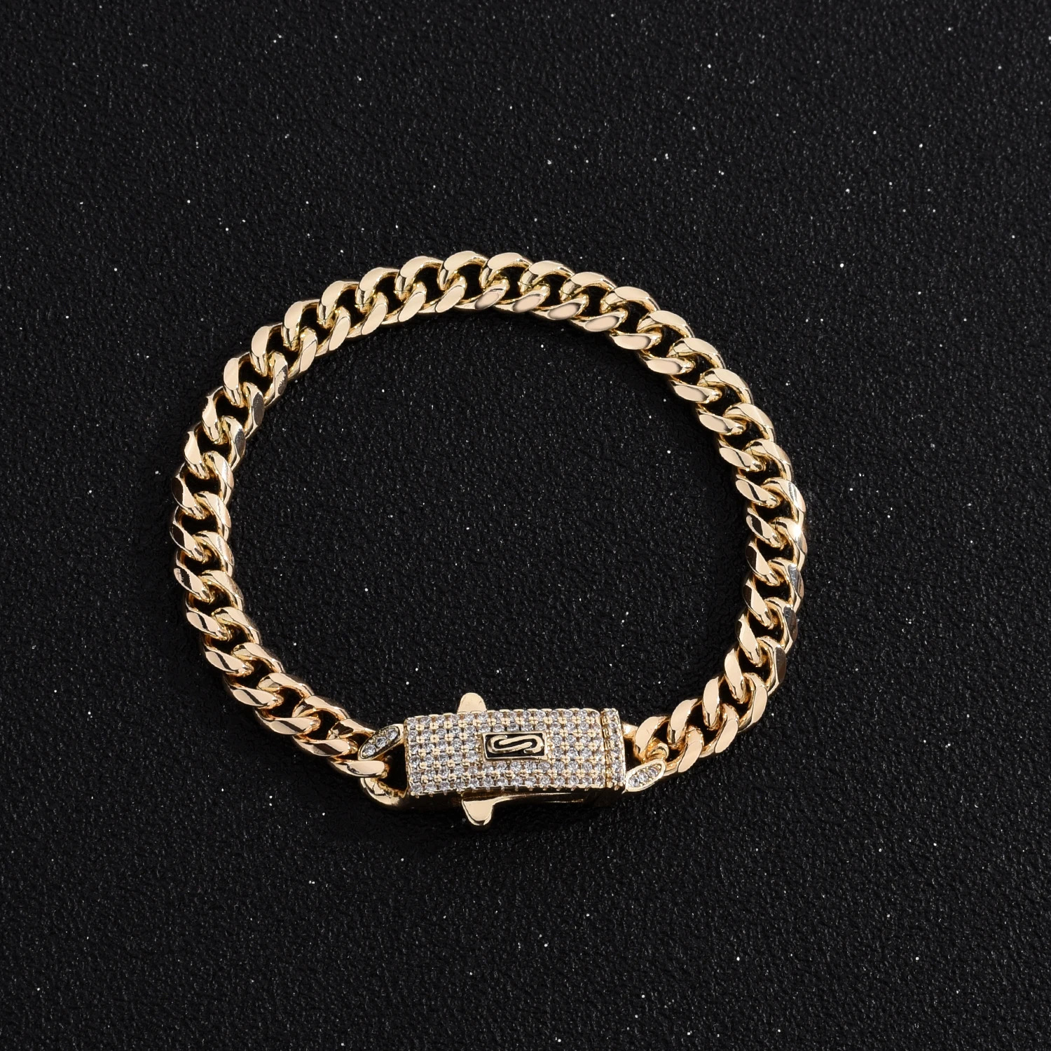 Monaco anklet 6mm Cuban chain womens anklet copper material electroplated 14k gold mens anklet length can be customized 260304