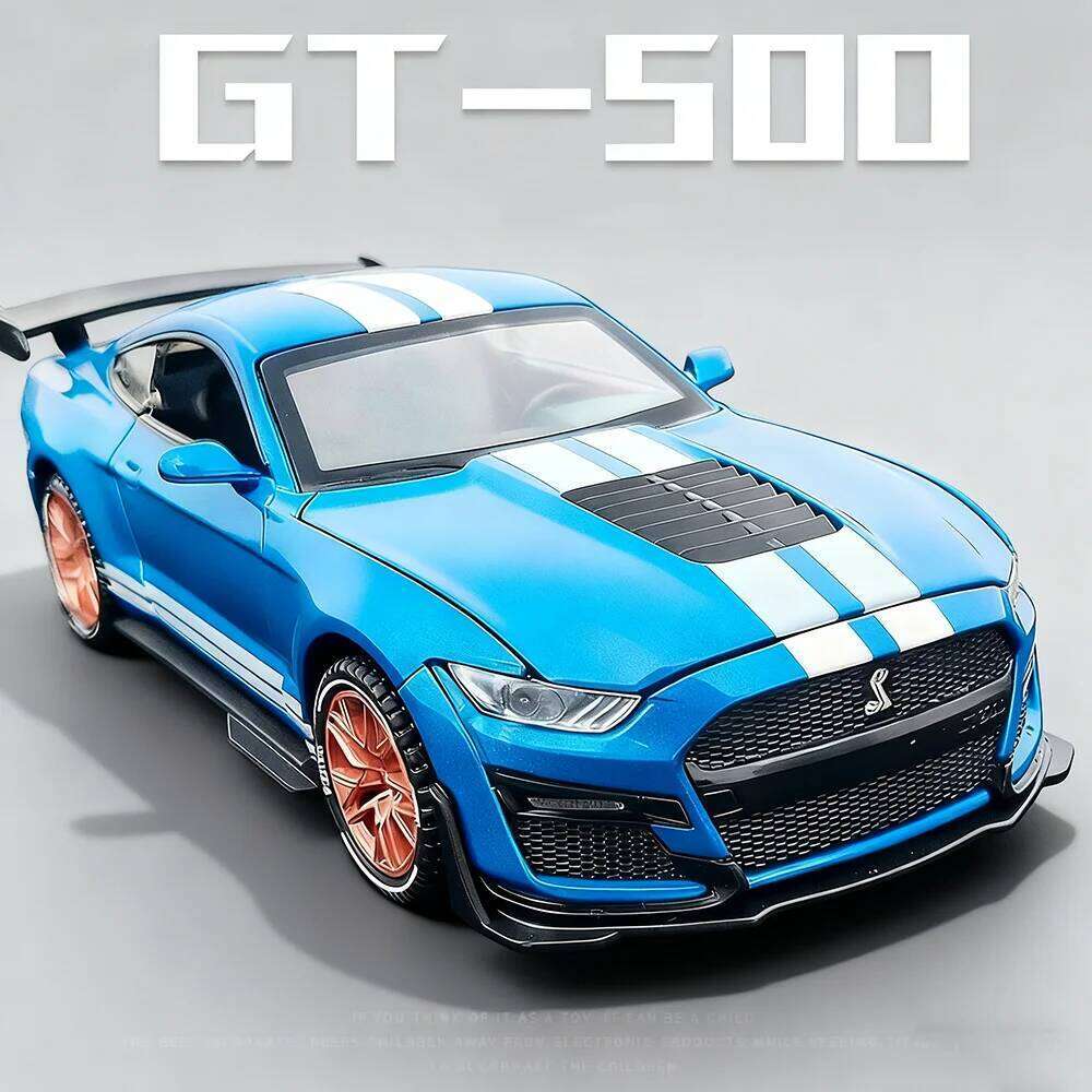 1:32 Mustang Shelby GT500 Viper Miniature Car Diecast Alloy Model Toys Sound Light Pull Back Doors Opened Vehice Home Decoration Z260306